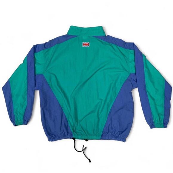 Vintage Greg Norman Windbreaker Jacket 90s Teal Purple Shark Logo XL - Picture 5 of 6